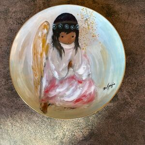 DEGRAZIA Plate "A Little Prayer-Christmas Angel" 1981